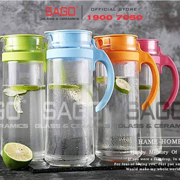  Ocean V18344 - Bình Nước Thủy Tinh Ocean Patio Pitcher 1300ml | Nhập Khẩu Thái Lan 