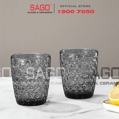  DELI DSKB172-1H - Ly Thủy Tinh Deli Beyond The Time Gray Rock Glass 300ml | Thủy Tinh Cao Cấp 