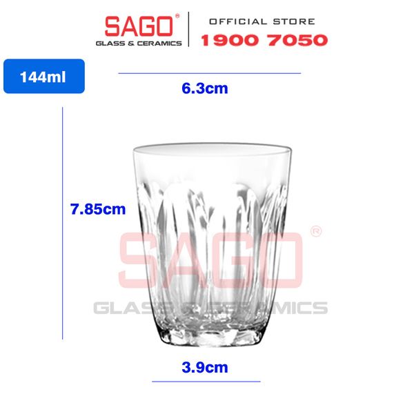  Union 344 - Ly Thủy Tinh Union Provence Rock Glass 140ml | Thủy Tinh Cao Cấp Nhập Khẩu Thái Lan 