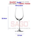  Ocean 1015R15 - Ly Thủy Tinh Ocean Madison Red Wine 425ml | Nhập Khẩu Thái Lan 