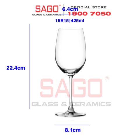  Ocean 1015R15 - Ly Thủy Tinh Ocean Madison Red Wine 425ml | Nhập Khẩu Thái Lan 