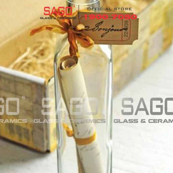  Chai Thủy Tinh Vuông Nút Gỗ Ép | Tùy Chọn Dung Tích 