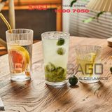  DELI DSY5840-1A - Ly Thủy Tinh Delisoga Studio Stripes Rock Glass 335ml | Thủy Tinh Nhập Khẩu Cao Cấp 