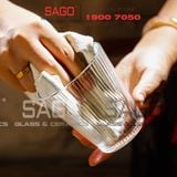  DELI DSY5840-1A - Ly Thủy Tinh Delisoga Studio Stripes Rock Glass 335ml | Thủy Tinh Nhập Khẩu Cao Cấp 