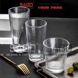  DELI DSY5840-1A - Ly Thủy Tinh Delisoga Studio Stripes Rock Glass 335ml | Thủy Tinh Nhập Khẩu Cao Cấp 