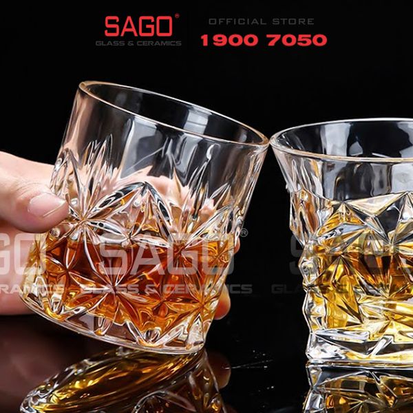  Deli DSY2035 - Ly Thủy Tinh Deli Whisky Rocks 340ml | Thủy Tinh Cao Cấp 