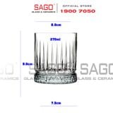  INS DM327.2 - Ly Thủy Tinh INS Diamonds Elisa Rock Glass 270ml | Thủy Tinh Cao Cấp 