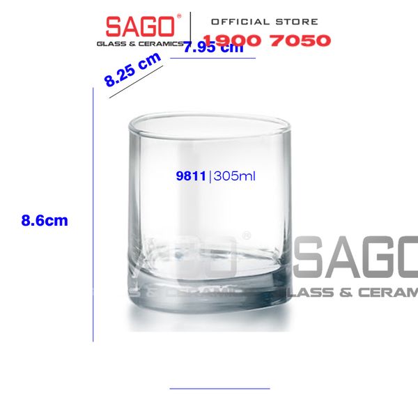  Ocean B19811 - Ly Thủy Tinh Ocean Trinity Rock 305ml | Nhập Khẩu Thái Lan 