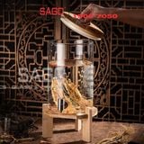  Bình Sâm Trụ Ngâm Rượu Thủy Tinh Có Chân Đế Gỗ 10 Lít | Nắp Thủy Tinh , Có Vòi Inox 