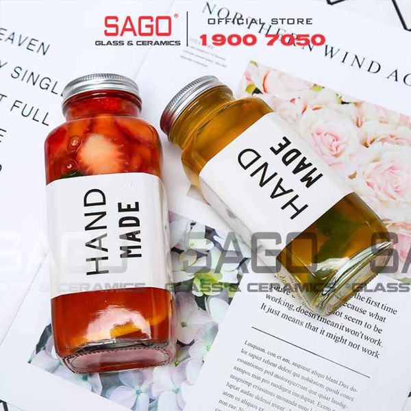  Chai Vuông Bát Giát Nắp Nhôm | Tùy Chọn Dung Tích 