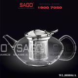  Wilmax England 888806/A - Bình Trà Thủy Tinh Wilmax Thermo Tea Pot 1550ml | Thủy Tinh Cao Cấp Chịu Nhiệt 