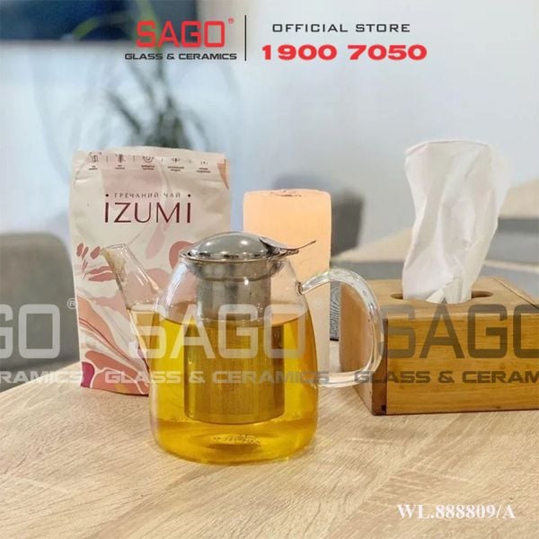  Wilmax England 888809/A - Bình Trà Thủy Tinh Wilmax Thermo Tea Pot 1450ml | Thủy Tinh Cao Cấp Chịu Nhiệt 