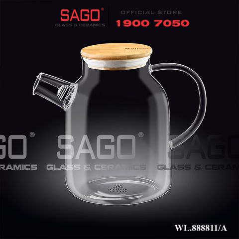  Wilmax England 888811/A - Bình Trà Thủy Tinh Wilmax Thermo Tea Pot 1600ml | Thủy Tinh Cao Cấp Chịu Nhiệt 