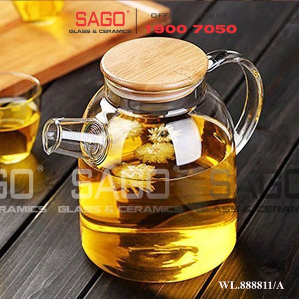  Wilmax England 888811/A - Bình Trà Thủy Tinh Wilmax Thermo Tea Pot 1600ml | Thủy Tinh Cao Cấp Chịu Nhiệt 