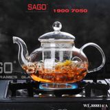  Wilmax England 888814/A - Bình Trà Thủy Tinh Wilmax Thermo Tea Pot 1550ml | Thủy Tinh Cao Cấp Chịu Nhiệt 