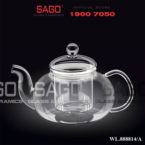  Wilmax England 888814/A - Bình Trà Thủy Tinh Wilmax Thermo Tea Pot 1550ml | Thủy Tinh Cao Cấp Chịu Nhiệt 