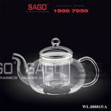  Wilmax England 888815/A - Bình Trà Thủy Tinh Wilmax Thermo Tea Pot 1200ml | Thủy Tinh Cao Cấp Chịu Nhiệt 