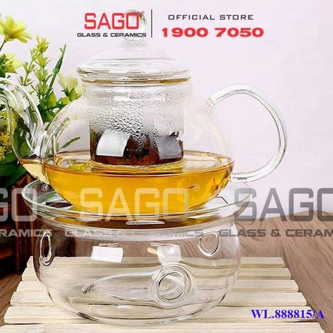  Wilmax England 888815/A - Bình Trà Thủy Tinh Wilmax Thermo Tea Pot 1200ml | Thủy Tinh Cao Cấp Chịu Nhiệt 