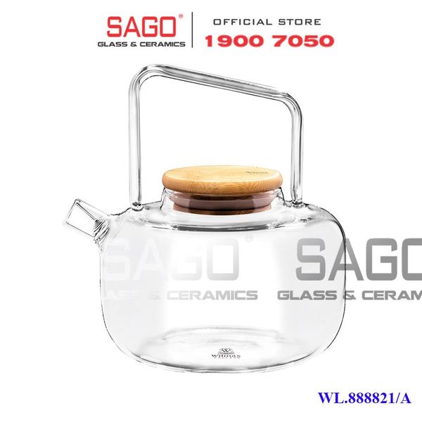  Wilmax England 888821/A - Bình Trà Thủy Tinh Wilmax Thermo Tea Pot 1000ml | Thủy Tinh Cao Cấp Chịu Nhiệt 