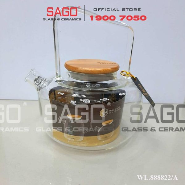  Wilmax England 888822/A - Bình Trà Thủy Tinh Wilmax Thermo Tea Pot 1200ml | Thủy Tinh Cao Cấp Chịu Nhiệt 