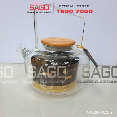  Wilmax England 888822/A - Bình Trà Thủy Tinh Wilmax Thermo Tea Pot 1200ml | Thủy Tinh Cao Cấp Chịu Nhiệt 