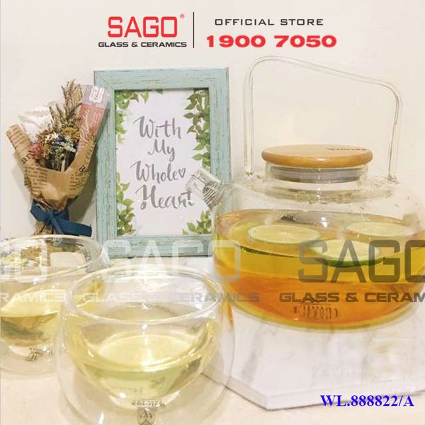  Wilmax England 888822/A - Bình Trà Thủy Tinh Wilmax Thermo Tea Pot 1200ml | Thủy Tinh Cao Cấp Chịu Nhiệt 