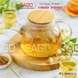  Wilmax England 888824/A - Bình Trà Thủy Tinh Wilmax Thermo Tea Pot 1200ml | Thủy Tinh Cao Cấp Chịu Nhiệt 