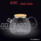  Wilmax England 888824/A - Bình Trà Thủy Tinh Wilmax Thermo Tea Pot 1200ml | Thủy Tinh Cao Cấp Chịu Nhiệt 
