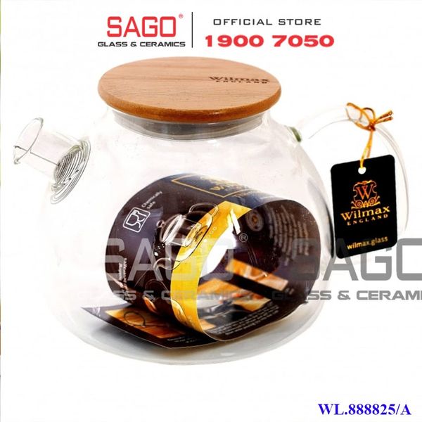  Wilmax England 888825/A - Bình Trà Thủy Tinh Wilmax Thermo Tea Pot 1500ml | Thủy Tinh Cao Cấp Chịu Nhiệt 