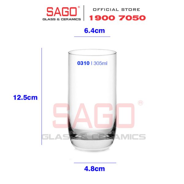  Ocean B00310 - Ly Thủy Tinh Ocean Top Drink 305ml | Nhập Khẩu Thái Lan 