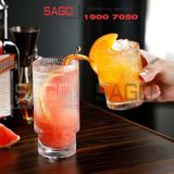 INS 211T - Ly Thủy Tinh Sọc 02 Tầng INS Stripes Tumber Glass 300ml | Thủy Tinh Cao Cấp 