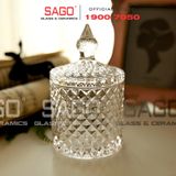  Deli DSTG1030-3.5 - Hũ Mứt Thủy Tinh Deli Kim Cương | Thủy Tinh Cao Cấp 