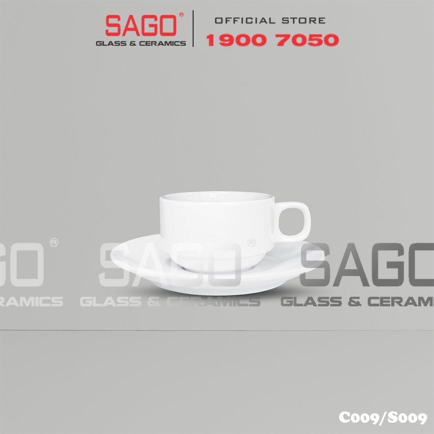  CK C009/S009 - Bộ Tách Sứ CK Cappuccino 100ml 