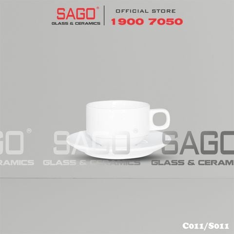  CK C011/S011 - Bộ Tách Sứ CK Cappuccino 150ml 