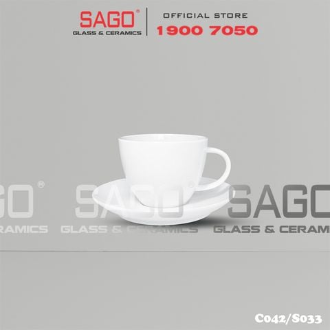  CK C042/S033 - Bộ Tách Sứ CK Cappuccino 195ml 