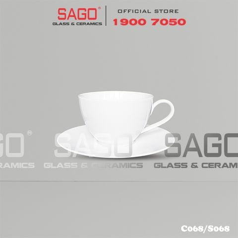  CK C068/S068 - Bộ Tách Sứ CK Cappuccino 375ml 