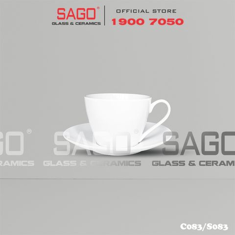  CK C083/S083 - Bộ Tách Sứ CK Cappuccino 380ml 