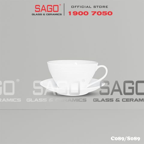  CK C089/S089 - Bộ Tách Sứ CK Cappuccino 410ml 