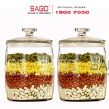  Chum Thủy Tinh Đựng Hạt , Đựng Gạo Nắp Thủy Tinh 9.0 Lít | Thủy Tinh Cao Cấp 