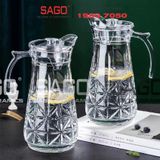  DELI YZH35 - Bình Nước Thủy Tinh Deli Pitcher Glass 1700ml | Thủy Tinh Cao Cấp 