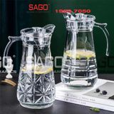  DELI YZH35 - Bình Nước Thủy Tinh Deli Pitcher Glass 1700ml | Thủy Tinh Cao Cấp 