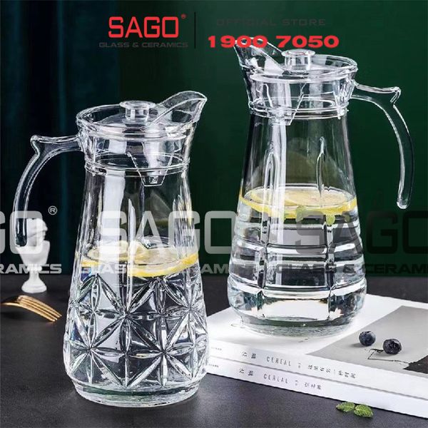  DELI YZH35 - Bình Nước Thủy Tinh Deli Pitcher Glass 1700ml | Thủy Tinh Cao Cấp 