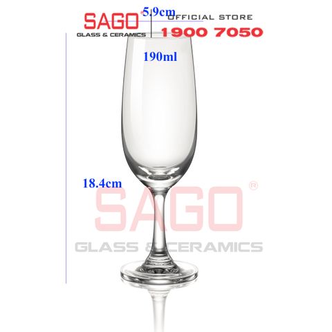  Ocean 1523F07 - Ly Thủy Tinh Ocean Society Flute Champagne 190ml | Nhập Khẩu Thái Lan 