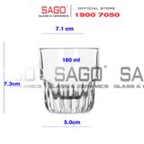  HONGLI 1505 - Ly Thủy Tinh Hongli Everest Rock 160ml | Thủy Tinh Cao Cấp 