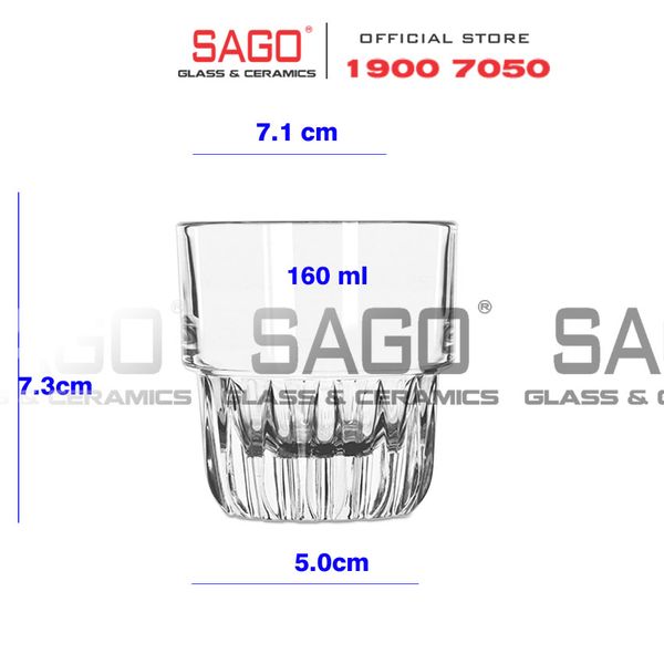  HONGLI 1505 - Ly Thủy Tinh Hongli Everest Rock 160ml | Thủy Tinh Cao Cấp 