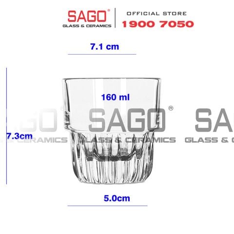  HONGLI 1505 - Ly Thủy Tinh Hongli Everest Rock 160ml | Thủy Tinh Cao Cấp 