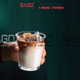  INS 9002 - Ly Thủy Tinh Miệng Loe INS Flared Mouth Rock Glass 355ml | Thủy Tinh Cao Cấp 