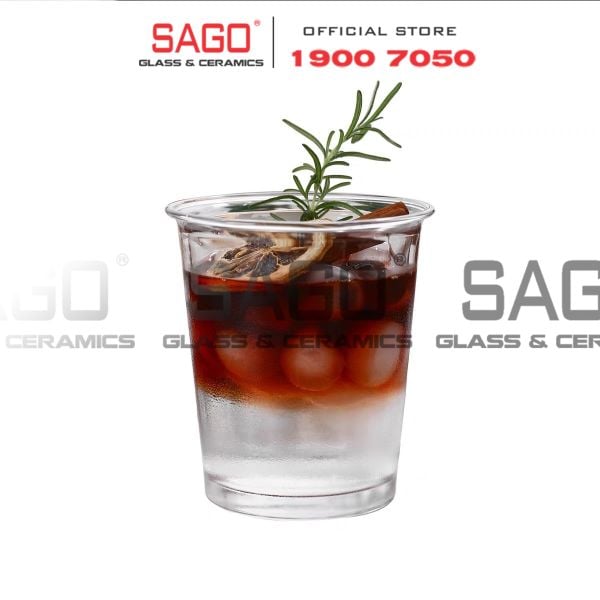  INS 9002 - Ly Thủy Tinh Miệng Loe INS Flared Mouth Rock Glass 355ml | Thủy Tinh Cao Cấp 