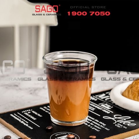  INS 9002 - Ly Thủy Tinh Miệng Loe INS Flared Mouth Rock Glass 355ml | Thủy Tinh Cao Cấp 