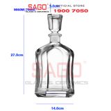  Bormioli Rocco 339860M - Bình Thủy Tinh Bormioli Rocco Capitlol 700ml | Nhập Khẩu Italia 